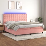 ΚΡΕΒΑΤΙ BOXSPRING ΜΕ ΣΤΡΩΜΑ & LED ΡΟΖ 200X200 ΕΚ. ΒΕΛΟΥΔΙΝΟ 3136388