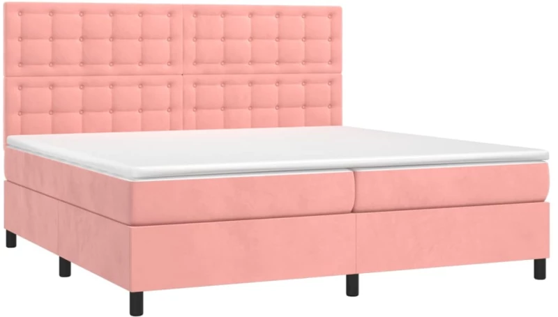 ΚΡΕΒΑΤΙ BOXSPRING ΜΕ ΣΤΡΩΜΑ & LED ΡΟΖ 200X200 ΕΚ. ΒΕΛΟΥΔΙΝΟ 3136388