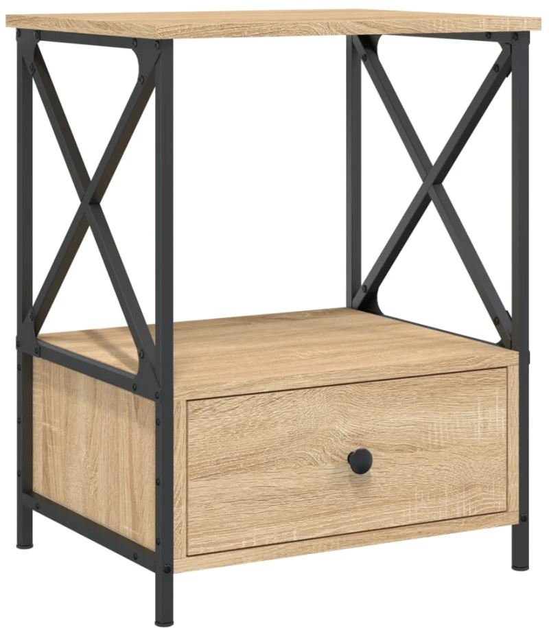 ΚΟΜΟΔΙΝΑ 2 ΤΕΜ. SONOMA ΔΡΥΣ 50X41X65 ΕΚ. ΑΠΟ ΕΠΕΞΕΡΓΑΣΜΕΝΟ ΞΥΛΟ 826086