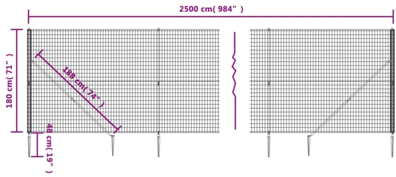 ΣΥΡΜΑΤΟΠΛΕΓΜΑ ΠΕΡΙΦΡΑΞΗΣ ΠΡΑΣΙΝΟ 1,8 X 25 Μ. ΜΕ ΚΑΡΦΩΤΕΣ ΒΑΣΕΙΣ 154109