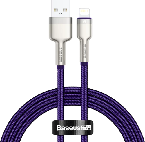 USB cable for Lightning Baseus Cafule, 2.4A, 1m (purple)