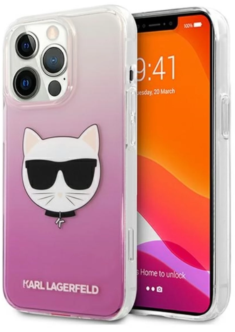 Karl Lagerfeld Choupette Head  - Case for iPhone 13 Pro Max (Pink)
