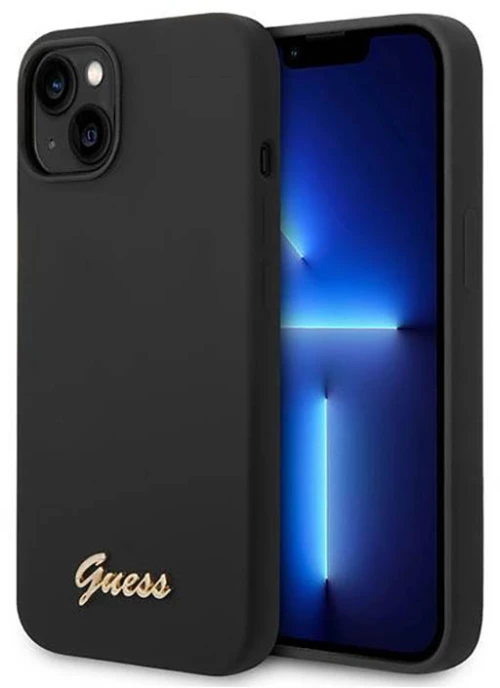 Guess Silicone Vintage - Case for iPhone 14 Plus (black)