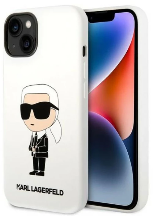Karl Lagerfeld Silicone NFT Ikonik - Case for iPhone 14 Plus (White)