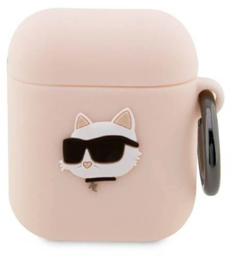 Karl Lagerfeld Silicone NFT Choupette Head 3D - AirPods 1/2 gen case (pink)