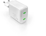 PURO MiniPro Wall Charger GaN - 2 x USB-C 35W PD wall charger (white)