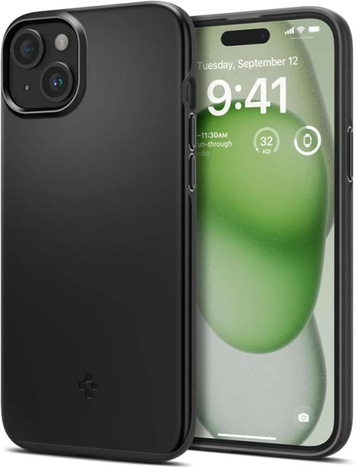 Spigen Thin Fit - Case for iPhone 15 Plus (Black)