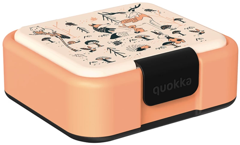Quokka Twist Kids - Double wall plastic food container / lunchbox (In The Woods)