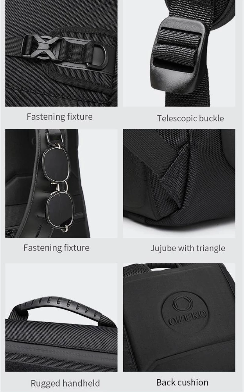 OZUKO BACKPACK - 9617-BLACK