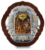 Ασημένια εικόνα ΣΤΑΥΡΩΣΗ ΑΓΙΟΓΡΑΦΙΑ 22x21cm