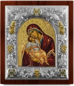 Ασημένια εικόνα ΓΛΥΚΟΦΙΛΟΥΣΑ-ΑΓΙΟΓΡΑΦΙΑ  15x13cm