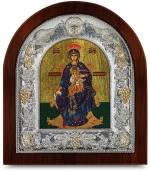 Ασημένια εικόνα ΠΑΝΑΓΙΑ ΧΡΥΣΟΣΠΥΛΙΩΤΙΣΣΑ ΑΓΙΟΓΡΑΦΙΑ  27x24cm