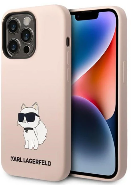 Karl Lagerfeld Silicone NFT Choupette - Case for iPhone 14 Pro (Pink)