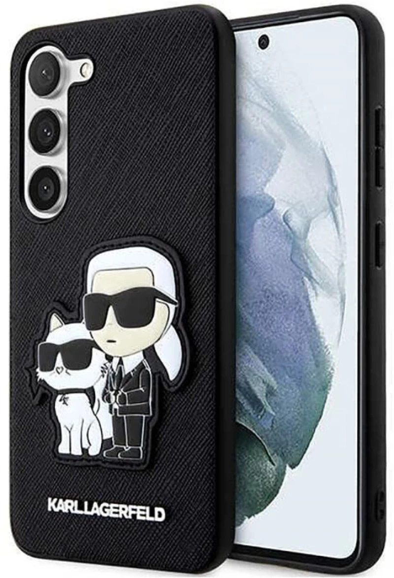 Karl Lagerfeld NFT Saffiano Karl & Choupette - Case for Samsung Galaxy S23+ (Black)