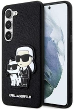 Karl Lagerfeld NFT Saffiano Karl & Choupette - Case for Samsung Galaxy S23+ (Black)