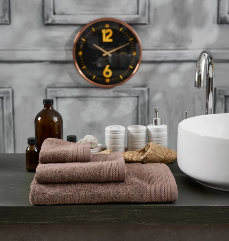 Πετσέτα Μονόχρωμη New Cotton Series - Coffee, Προσώπου 50x90