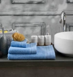 Πετσέτα Μονόχρωμη New Cotton Series - Sky Blue, Προσώπου 50x90