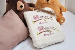 Πετσέτες Σετ με κέντημα Owl Pink - 50x90,75x150 με κέντημα