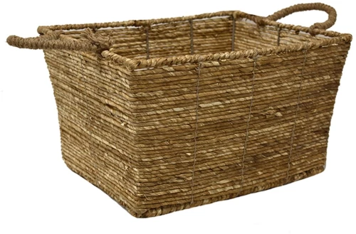 Καλάθι ψάθινο φυσικό 42X32X24