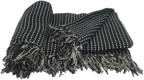 Ριχτάρι βαμβακερό μαύρο 125x150