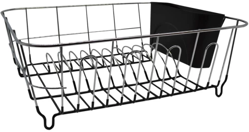 ΠΙΑΤΟΘΗΚΗ ΝΕΡΟΧΥΤΗ ΜΕΤΑΛΛΙΚΗ ΜΕ ΜΑΥΡΗ ΣΙΛΙΚΟΝΗ 36,5x33,2x13 εκ.ANKOR - Ankor 821020