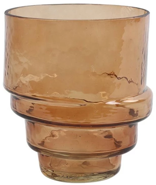 Βάζο γυάλινο Angelica καφέ 15x17