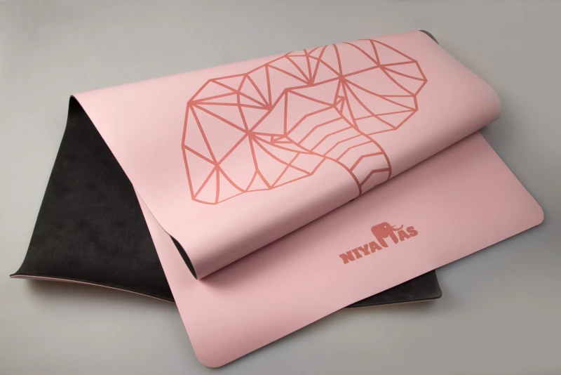 Στρώμα Γιόγκα Pro Yoga Mat Gaja Pastel Pink (183x68x0.5cm) με Ιμάντα Μεταφοράς