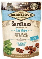 Brit Carnilove Cat Snack Crunchy or Soft 50gr Soft Sardines enriched with Parsley  50gr