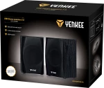 YENKEE YSP 2010BK USB Stereo Ηχεία σε Μαύρο Χρώμα, 5W RMS