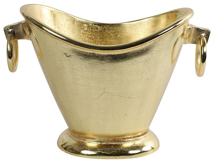 Σαμπανιέρα νικελ χρυσή με κρίκους 20x34x23