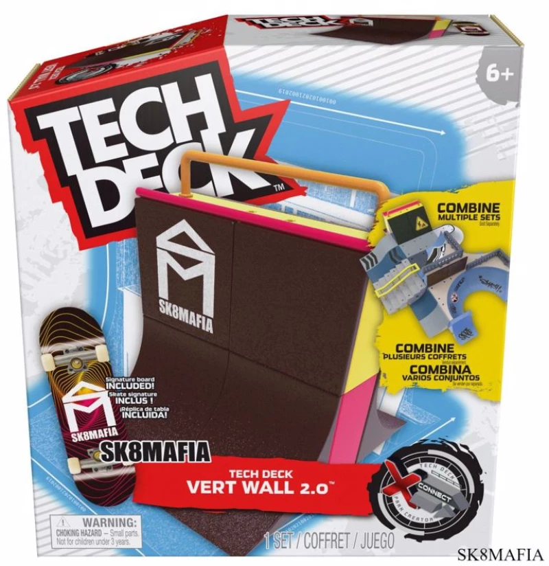 Tech Deck  X-Connect  Park Creator - 1 Μινιατούρα Τροχοσανίδα και 1 Ράμπα
