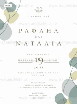 Προσκλητήριο γάμου - Μinimal σχέδιο TS311