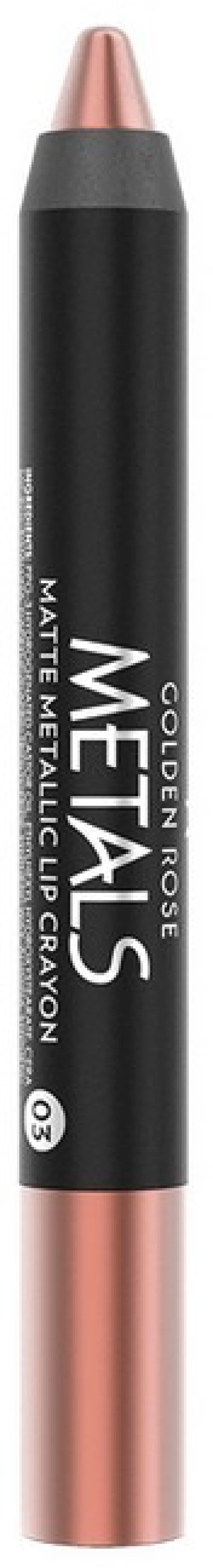 Metals Matte Metallic Lip Crayon Golden Rose 3.5gr 03