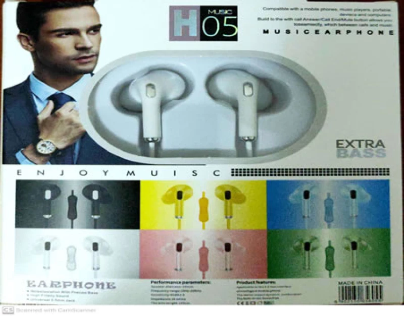 H05 Colourful stereo Ενσύρματα ακουστικά με μικρόφωνο- λευκό