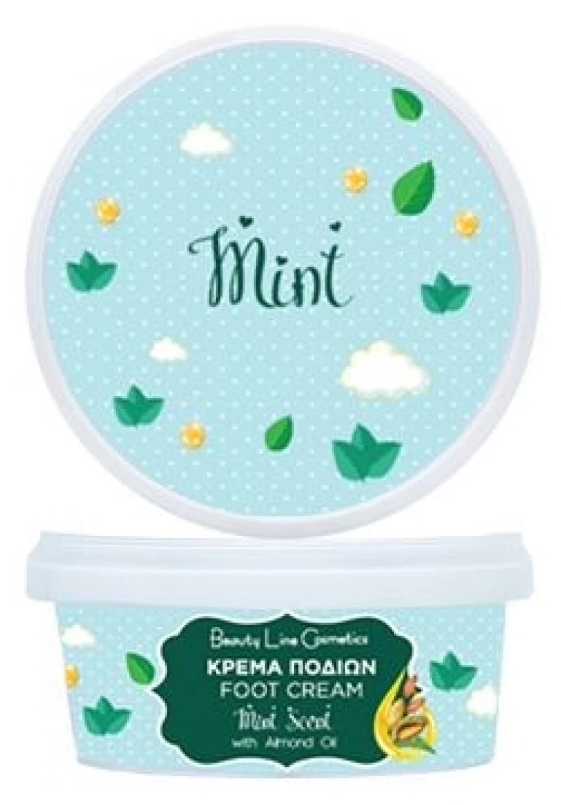 Beauty Line Κρέμα Ποδιών Με Μέντα Και Αμυγδαλέλαιο 150ml