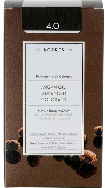 Korres Argan Oil Advanced Colorant 4.0 Καστανό Φυσικό 50ml
