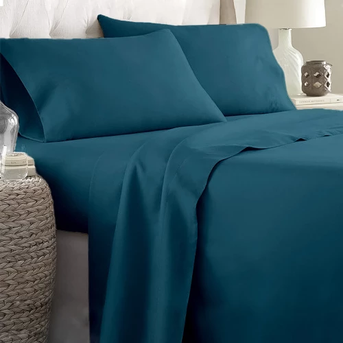 Σετ σεντόνια trinity υπέρδιπλα βαμβακοσατέν 220x245cm Joli Μπλε