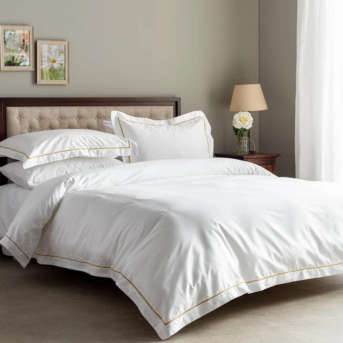 Παπλωματοθήκη Oxford Χρυσό Πλακέ 230x240cm Vesta Home Ηρώ Suite Project