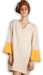Φόρεμα μπεζ/ώχρα S/M Kaftani 16-2054