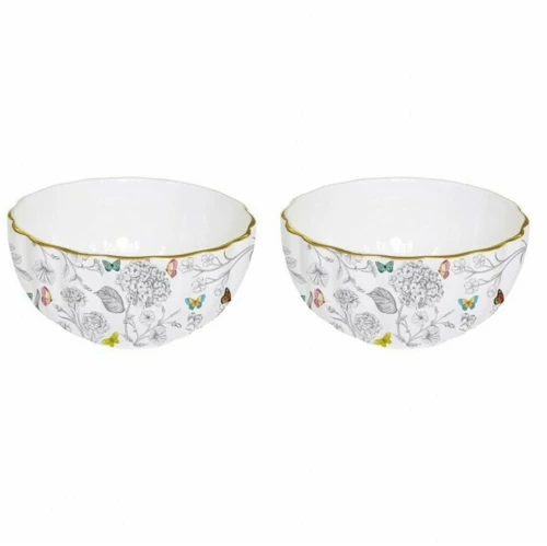 Μπωλ Πορσελάνης 12cm σετ 2 τμχ Fleurs Pappilons Marva 1286FLEP
