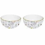 Μπωλ Πορσελάνης 12cm σετ 2 τμχ Fleurs Pappilons Marva 1286FLEP
