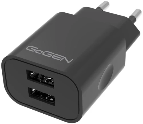 GoGEN ACH204B, Φορτιστής 2x USB - 2A Μαύρος