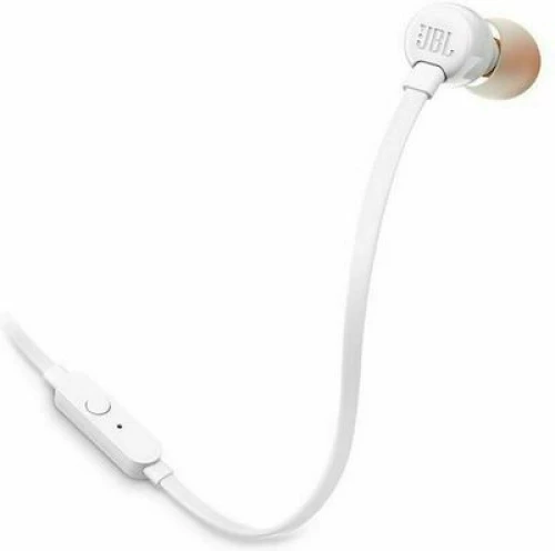 Hands Free JBL Tune 160 In-ear 3.5mm 9mm Dynamic Driver Pure Bass Sound με Μικρόφωνο JBLT160WHT Λευκά