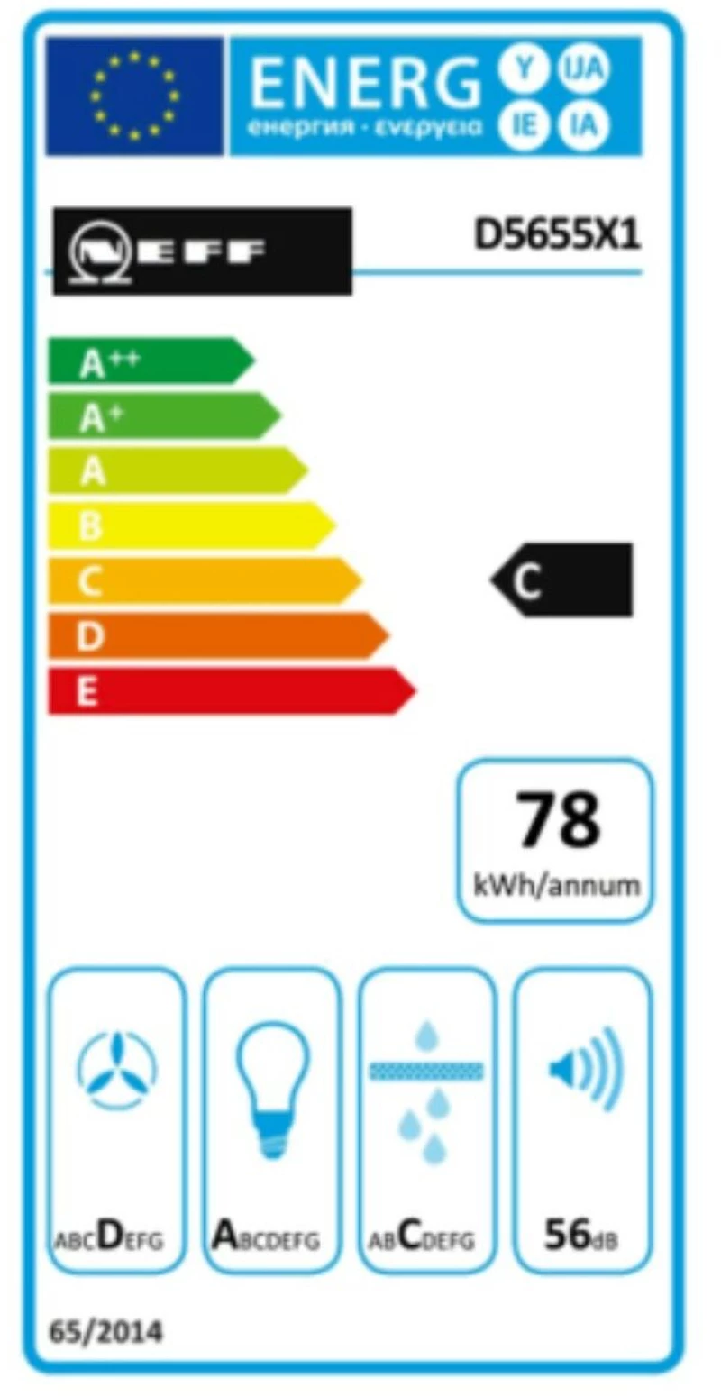 Συμβατικός Απορροφητήρας Neff DBM60A 206W 618 m3/h Ασημί (53 cm)