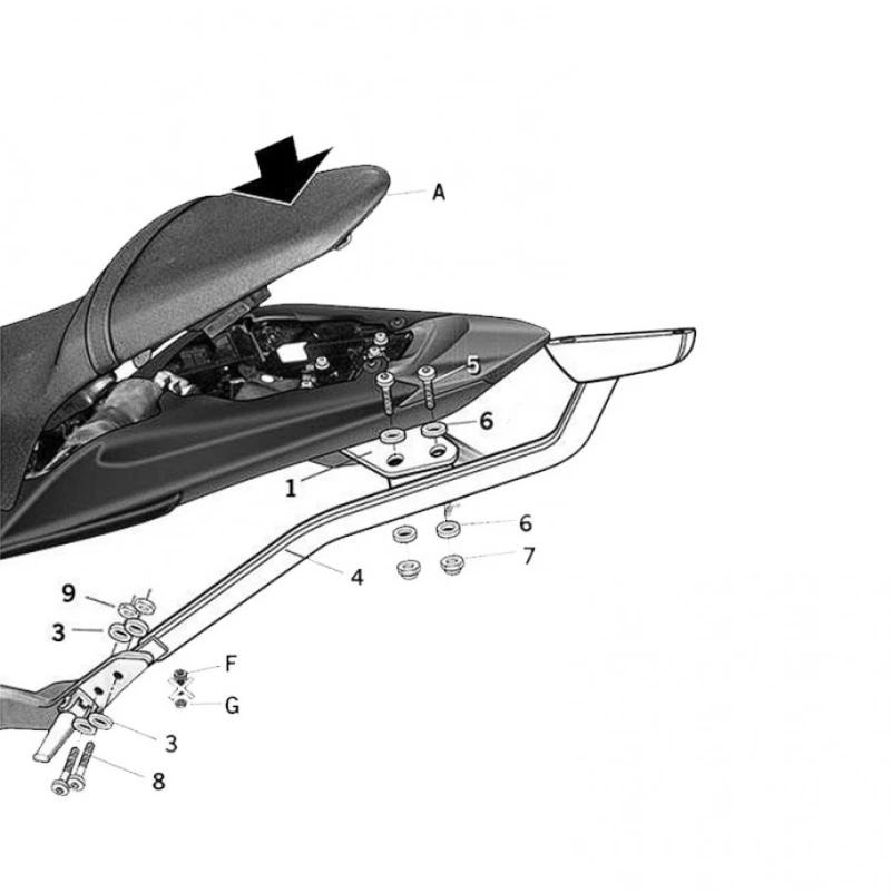 Shad Top Master Honda CB 600 F Hornet 11-14 H0HN61ST