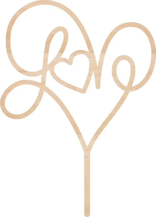 Cake Topper Love 5 ΞΥΛΟ