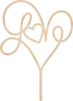 Cake Topper Love 5 ΞΥΛΟ