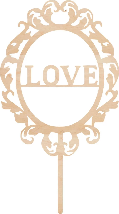 Cake Topper Love Frame ΞΥΛΟ