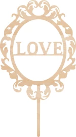 Cake Topper Love Frame ΞΥΛΟ