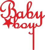 Cake Topper Baby Boy ΚΟΚΚΙΝΟ